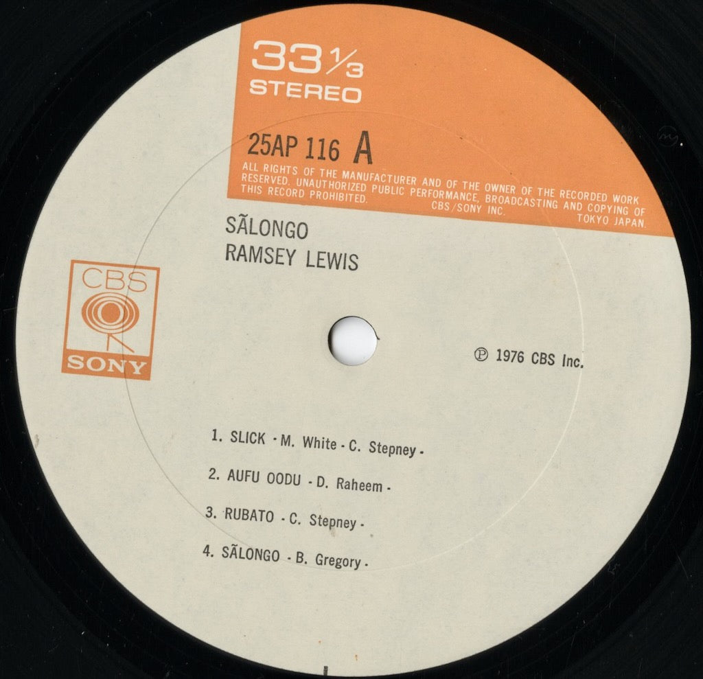 Ramsey Lewis - Salongo (25AP 116) LP 1976 JPN CBS/Sony|中古LP