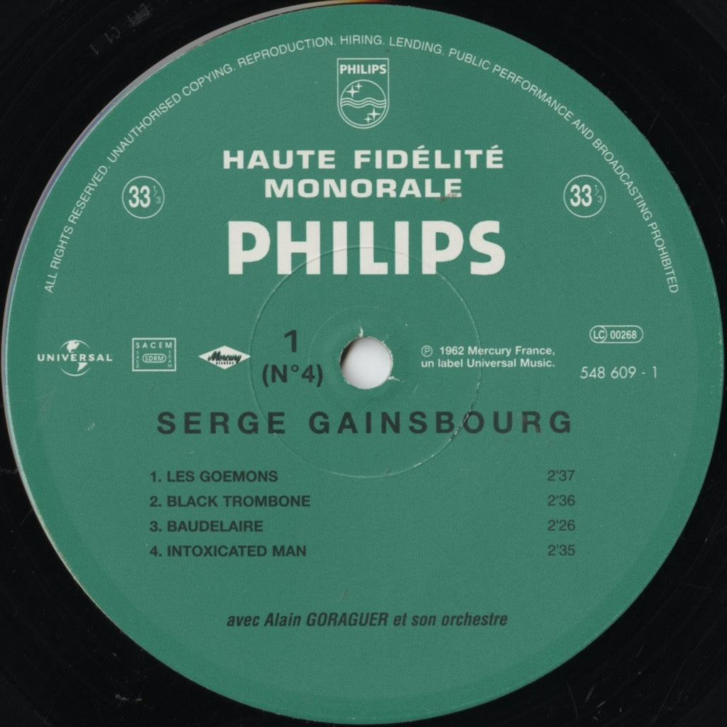 Serge Gainsbourg / セルジュ・ゲンズブール / N°4 (548 609-1) -10inch