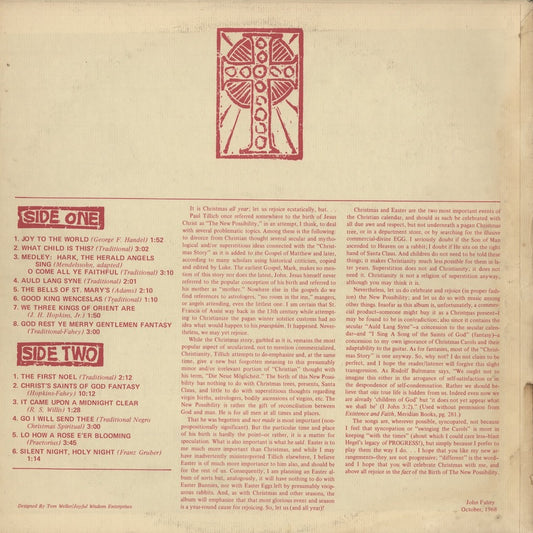 John Fahey / ジョン・フェイヒ / The New Possibility: John Fahey's Guitar Soli Christmas Album(C-1020)