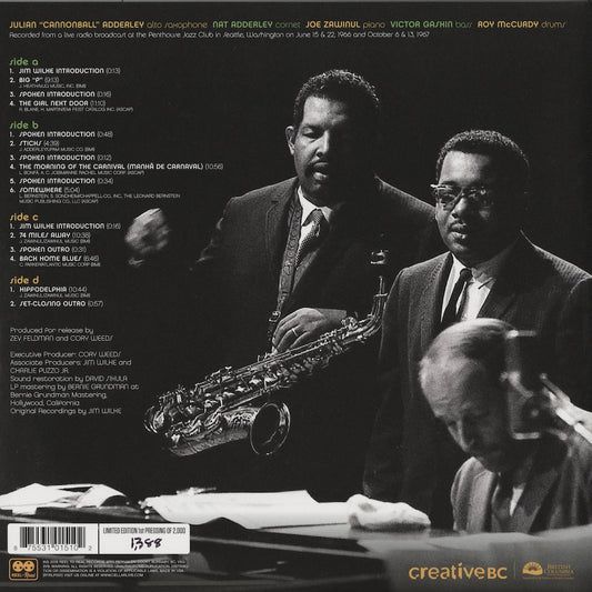 Cannonball Adderley / キャノンボール・アダレイ / Swingin' In Seattle: Live At The Penthouse (1966-1967) (RTRLP001)