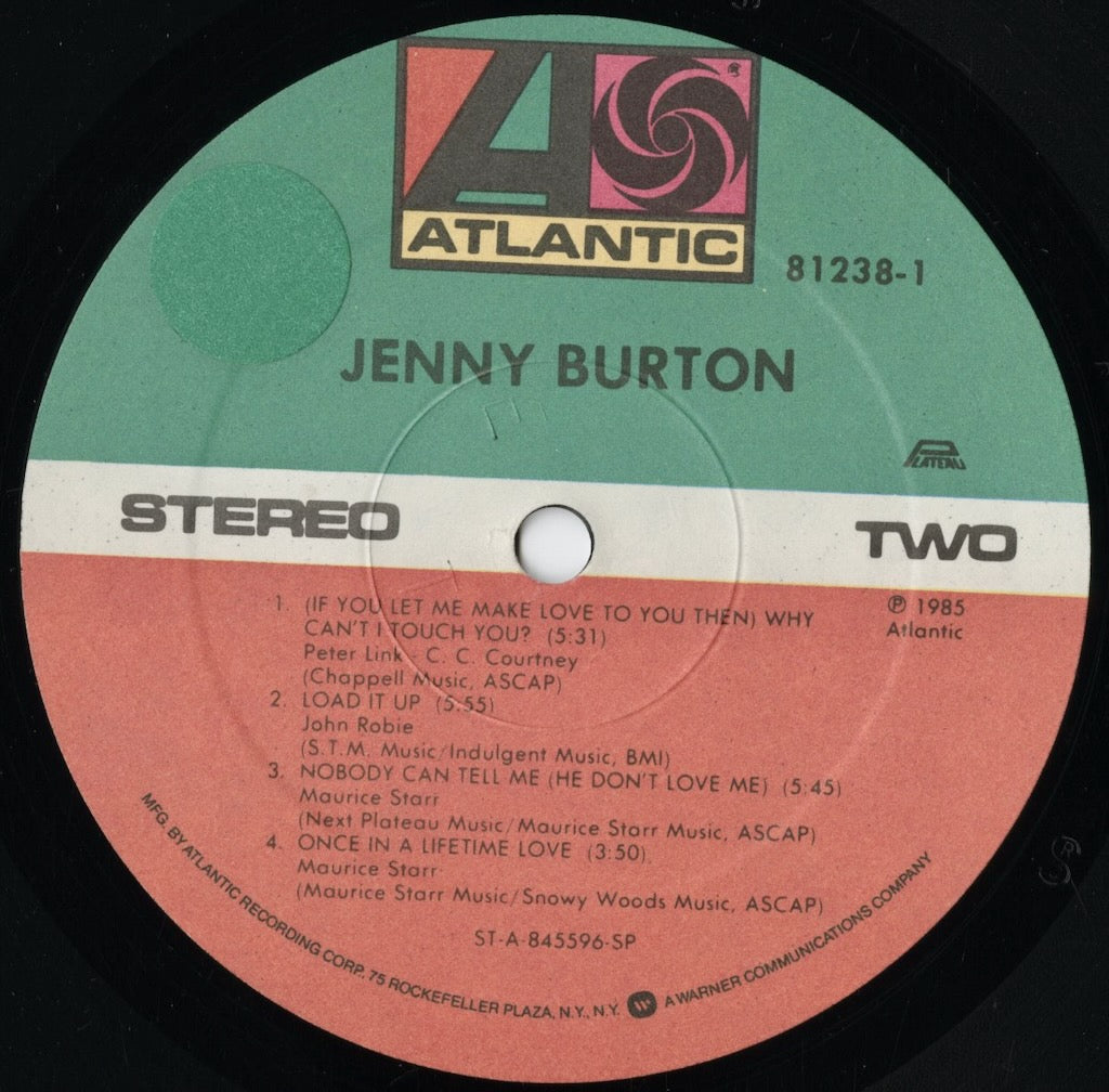 Jenny Burton - Jenny Burton (81238-1) LP 1985 US Atlantic|中古LP