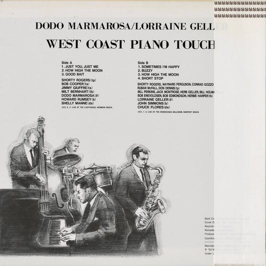 Dodo Marmarosa - Lorraine Geller / ドド・マルマローザ ロレイン・ゲラー / West Coast Piano Touch (NLP5011)