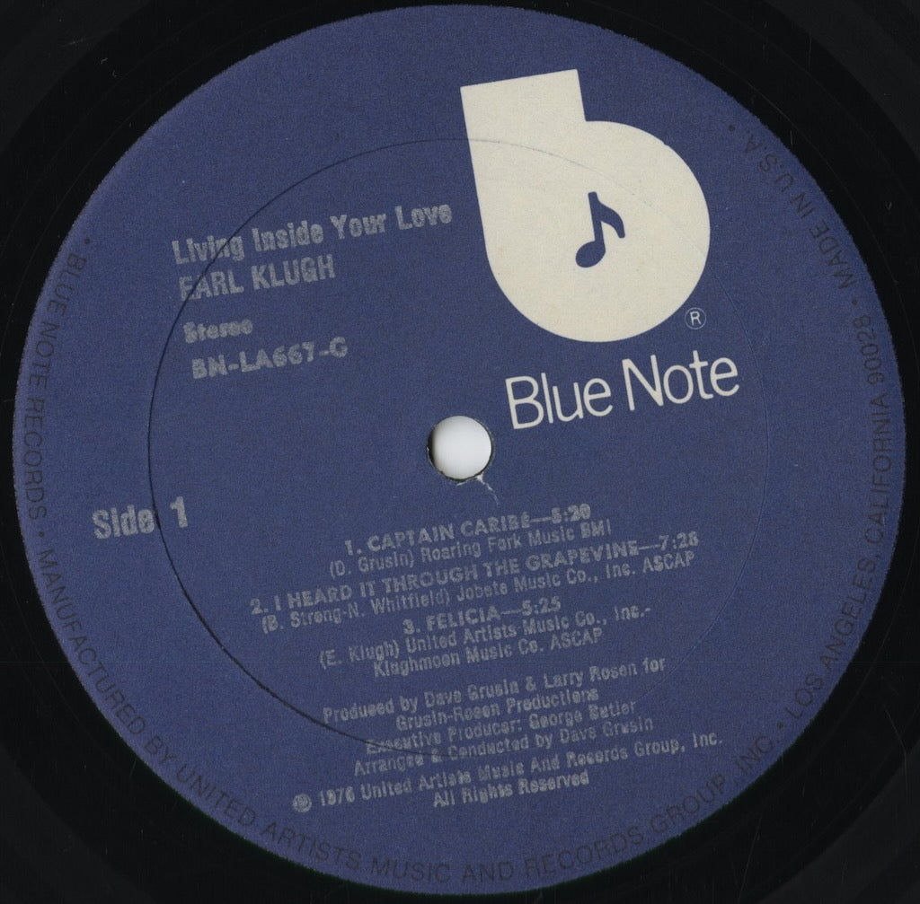 Earl Klugh - Living Inside Your Love (BN-LA667-G) 1976 US Blue Note|中古LP
