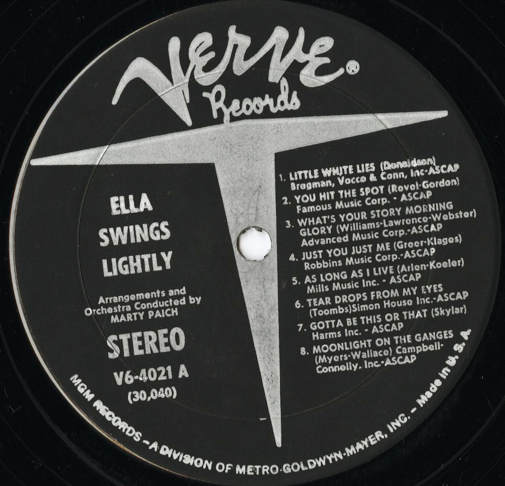 Ella Fitzgerald - Ella Swings Lightly (V6-4021) LP 1960's US Verve|中古LP