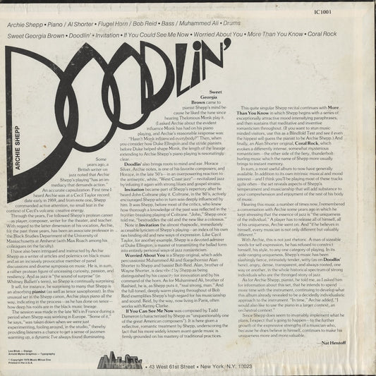Archie Shepp / アーチー・シェップ / Doodlin' (IC 1001)