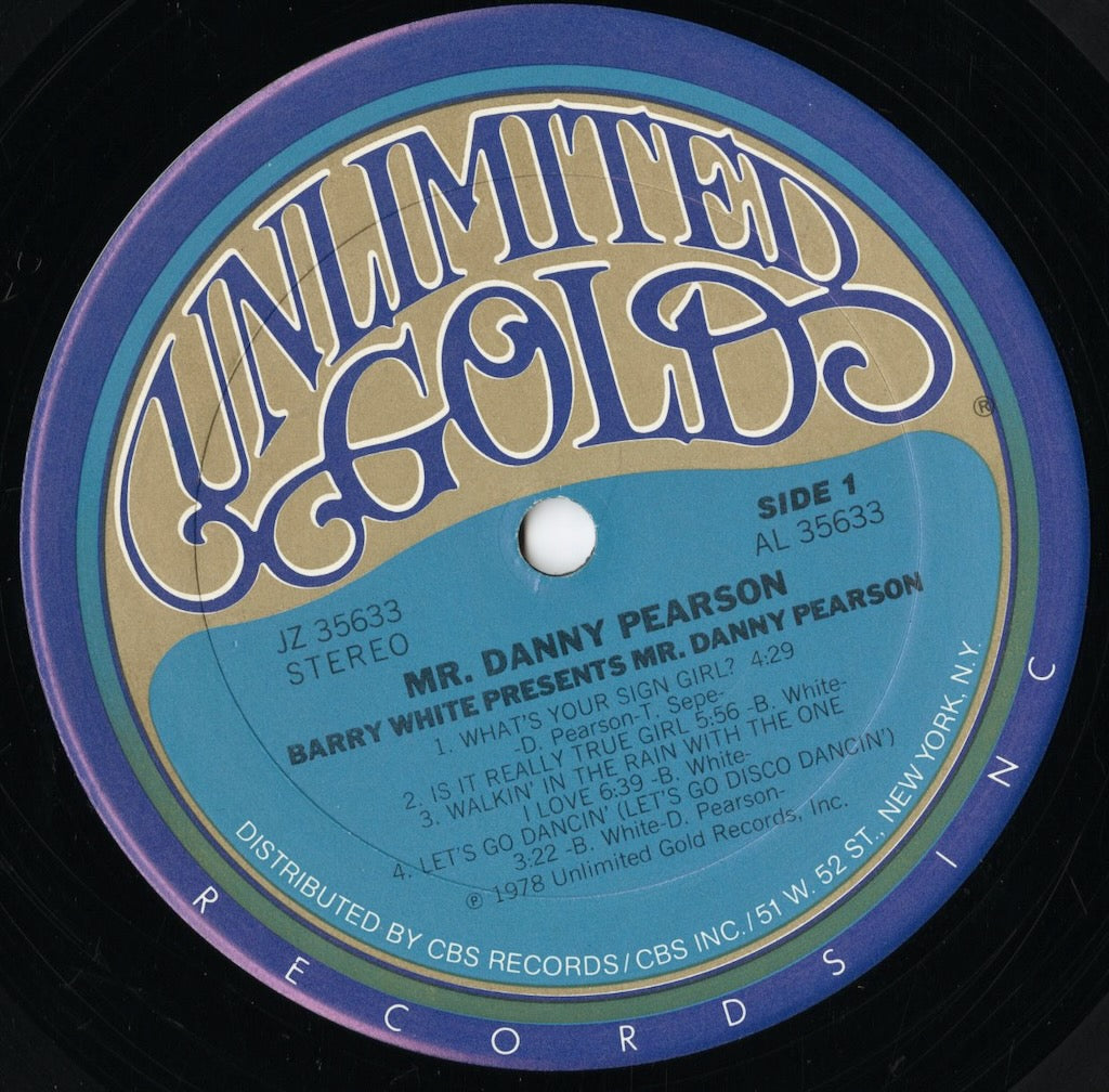 Mr. Danny Pearson / ダニー・ピアソン / Barry White Presents Mr. Danny Pearson (JZ 35633)