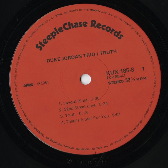 Duke Jordan / デューク・ジョーダン / Truth (KUX-185-S)