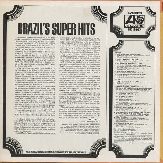 V.A. - Brazil's Super Hits (SD 8167) 1968 US Atlantic|中古LP