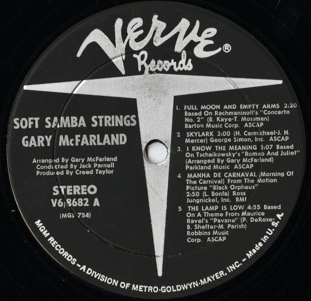 Gary McFarland – Soft Samba Strings (V6-8682) LP 1967 US Verve|中古LP