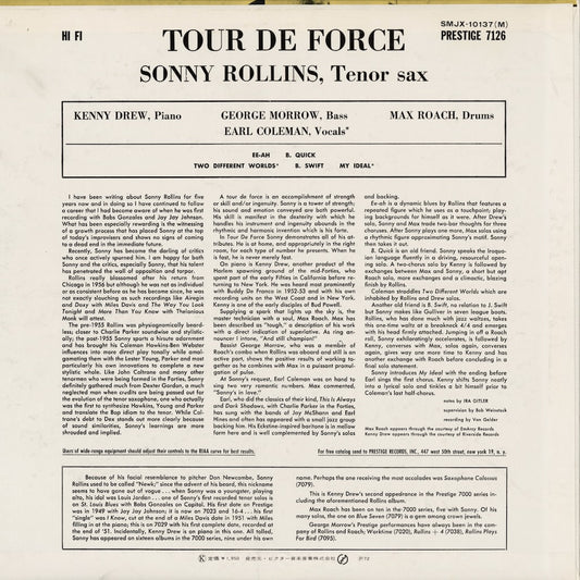 Sonny Rollins / ソニー・ロリンズ / Tour De Force (SMJX-10137(M))