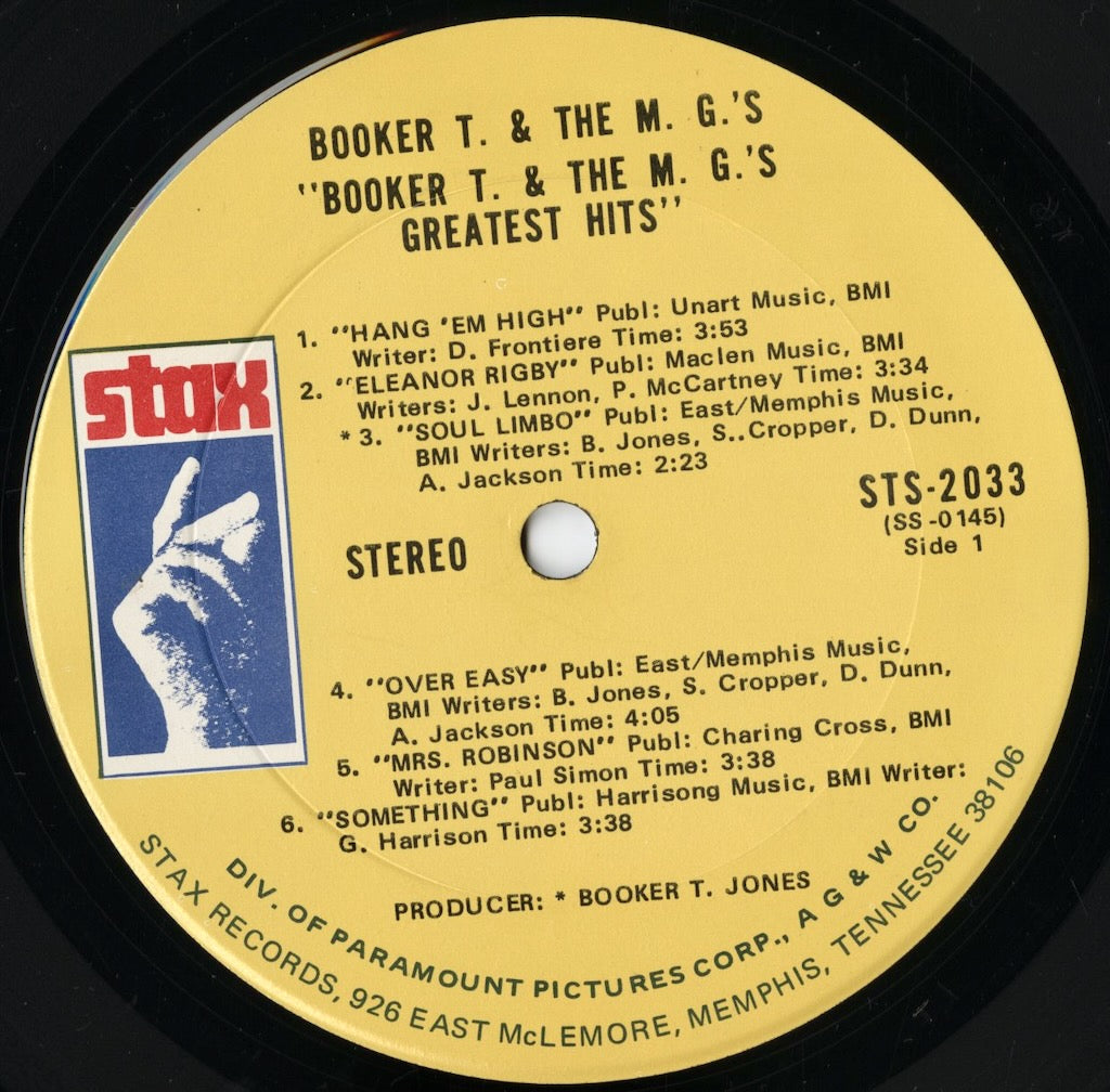 Booker T. & The M.G.'s / Greatest Hits (STS-2033)