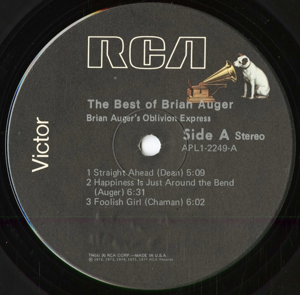 Brian Auger - The Best Of Brian Auger (APL1-2249) 1977 US RCA Victor|中古LP