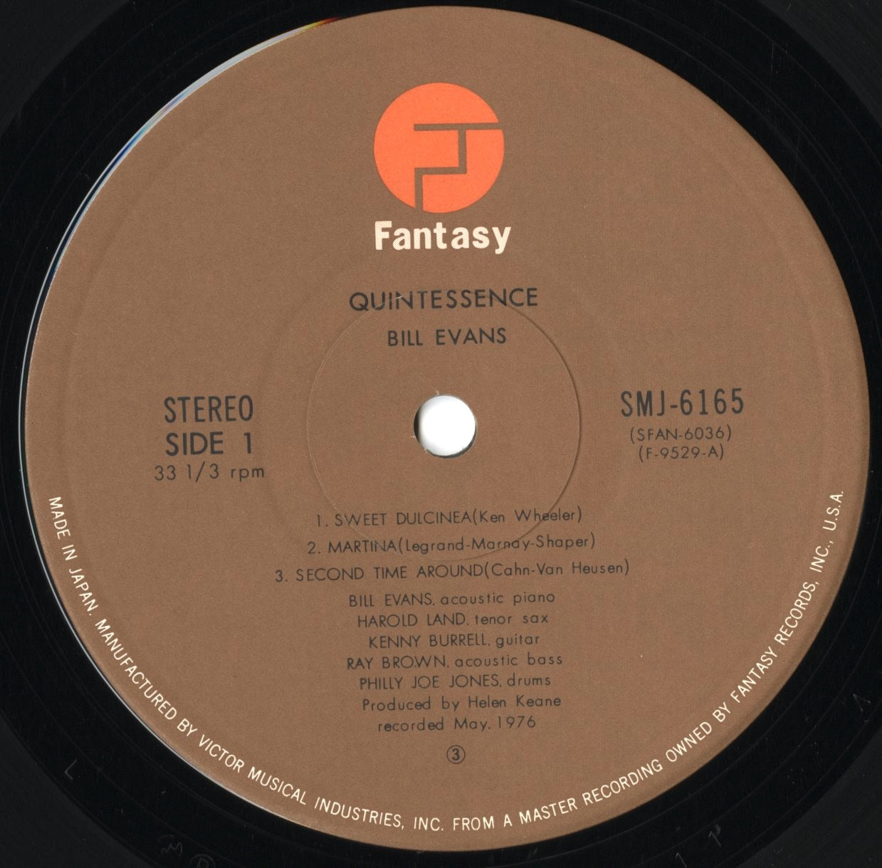 Bill Evans / ビル・エヴァンス / Quintessence (SMJ-6165)