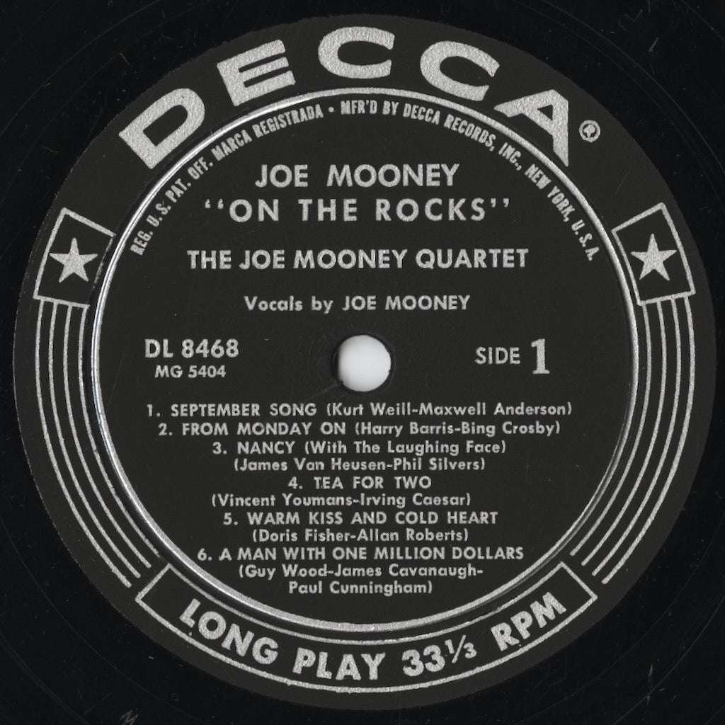 Joe Mooney – On The Rocks (DL 8468) LP 1957 US Decca | 中古LP