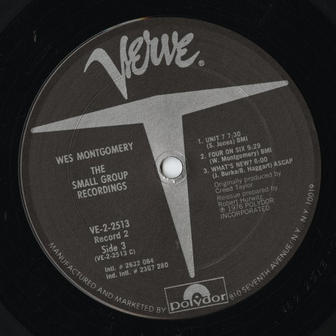 Wes Montgomery / ウェス・モンゴメリ / The Small Group Recordings -2LP (VE-2-2513)