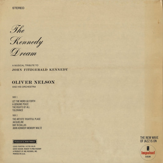 Oliver Nelson And His Orchestra - The Kennedy Dream (AS-9144) LP 1972 US Impulse!|中古LP