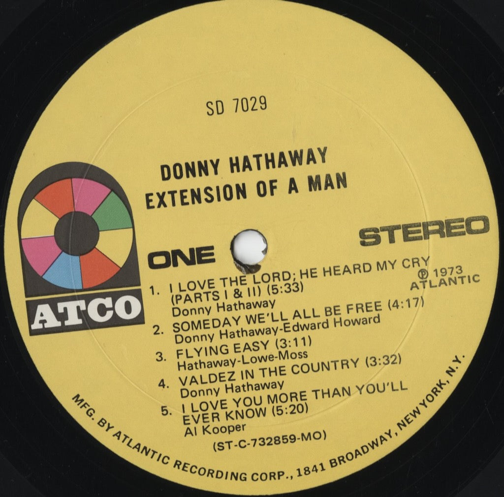 Donny Hathaway - Extension Of A Man (SD 7029) 1973 US Atco|中古LP