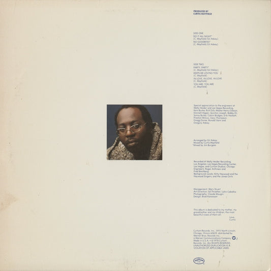Curtis Mayfield / カーティス・メイフィールド / Do It All Night (CUK5022)