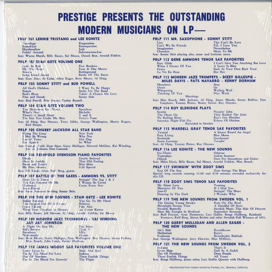 Zoot Sims / ズート・シムズ / Swingin' With Zoot Sims (PRLP 117)