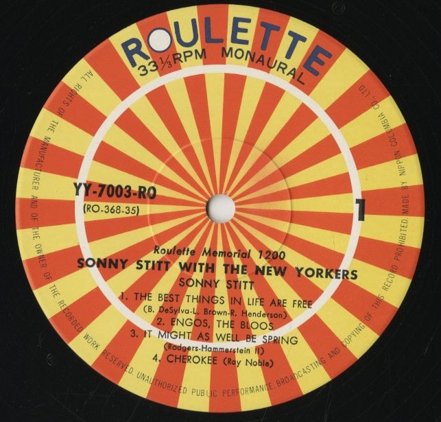 Sonny Stitt / ソニー・スティット / With The New Yorkers (YY-7003-RO)