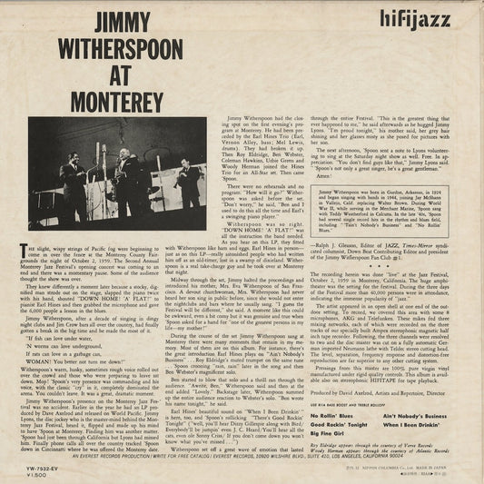 Jimmy Witherspoon / ジミー・ウィザースプーン / At The Monterey Jazz Festival (YW-7532-EV)