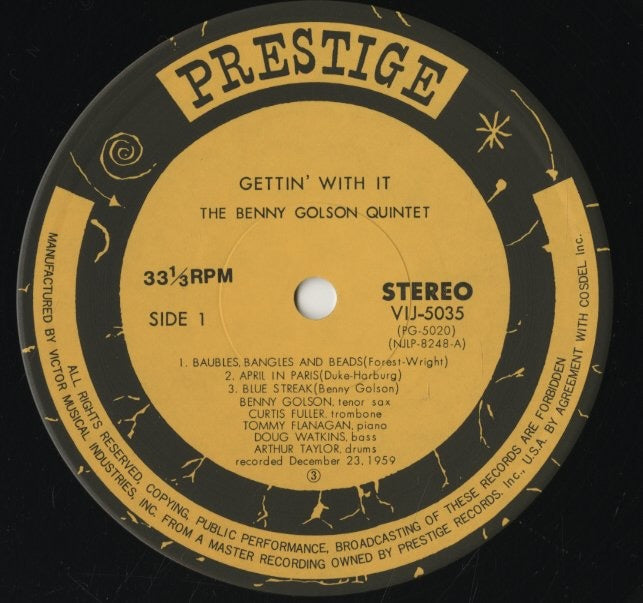 Benny Golson / ベニー・ゴルソン / Gettin' With It (VIJ-5035)