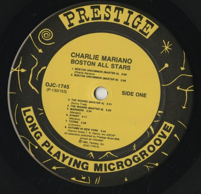 Charlie Mariano / チャーリー・マリアーノ / Boston All Stars (OJC-1745)