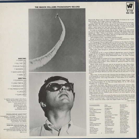 Mason Williams / メイソン・ウィリアムス / The Mason Williams Phonograph Record (WS 1729)