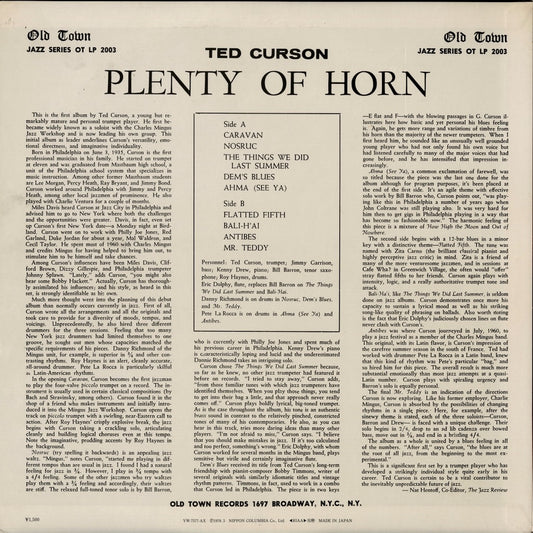 Ted Curson / テッド・カーソン / Plenty Of Horn (YW-7577-AX)