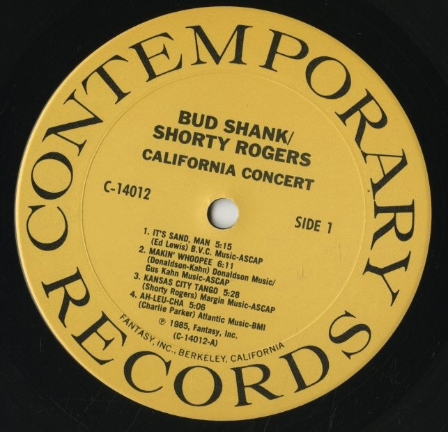 Bud Shank - Shorty Rogers / バド・シャンク ショーティー・ロジャース / California Concert (C-14012)