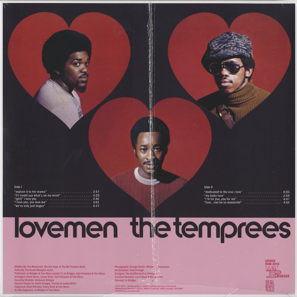 The Temprees Lovemen LP 2026 US Real Gone Music RGM-2042 Back cover STAX We Produce Records