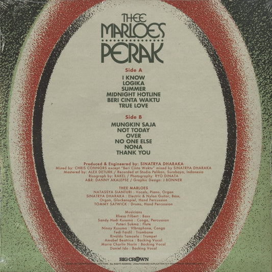 Thee Marloes - Perak BC179LP Big Crown
back