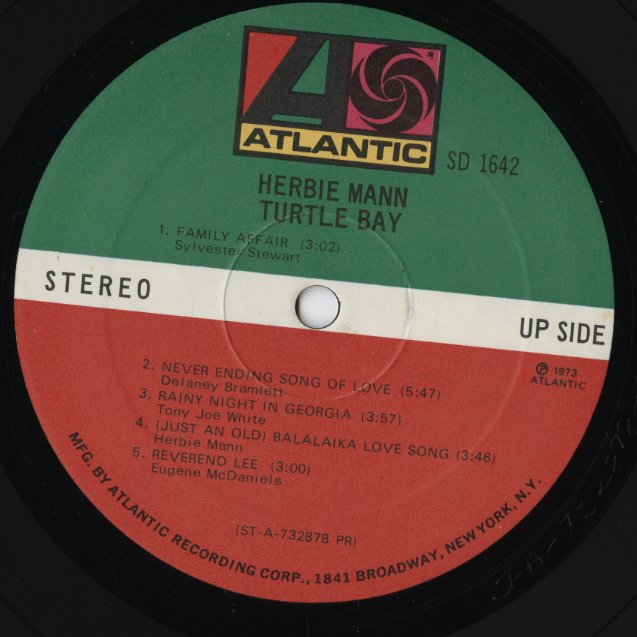 Herbie Mann / ハービー・マン / Turtle Bay (SD1642)