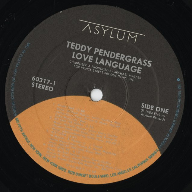 Teddy Pendergrass / テディ・ペンダグラス / Love Language (60317-1)