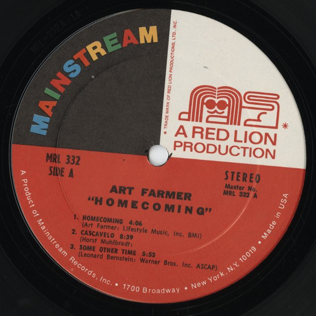 Art Farmer / アート・ファーマー / Homecoming (MRL332)