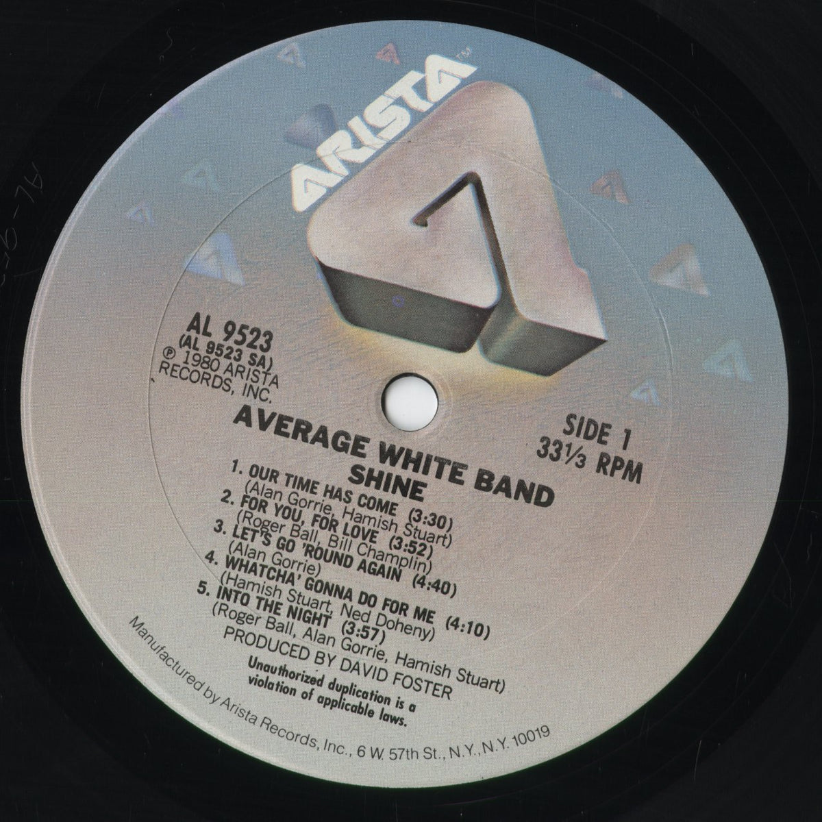 Average White Band - Shine (AL 9523) 1980 US Arista|中古LP
