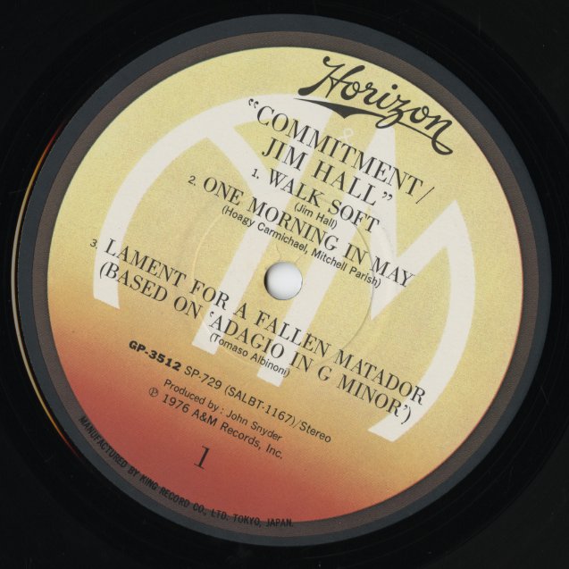 Jim Hall / ジム・ホール / Commitment (GP-3512)