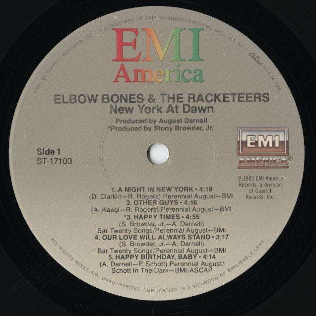 Elbow Bones And The Racketeers / / New York At Dawn (ST-17103)