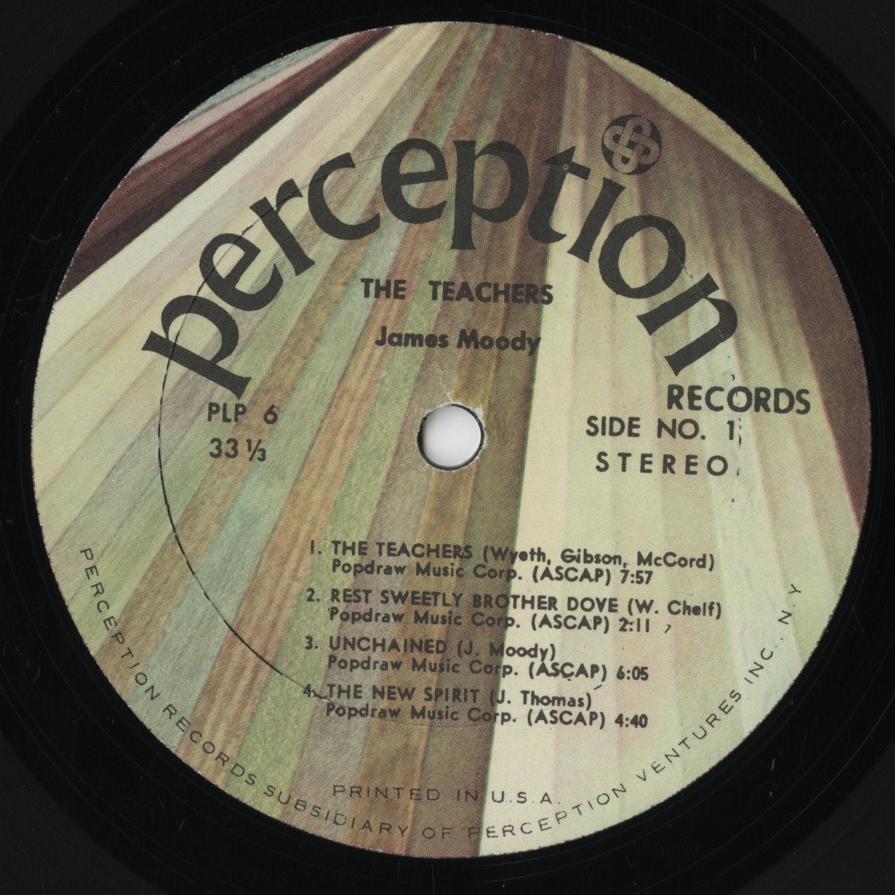 James Moody - The Teacher (PLP 6) LP 1970 US Perception|中古LP
