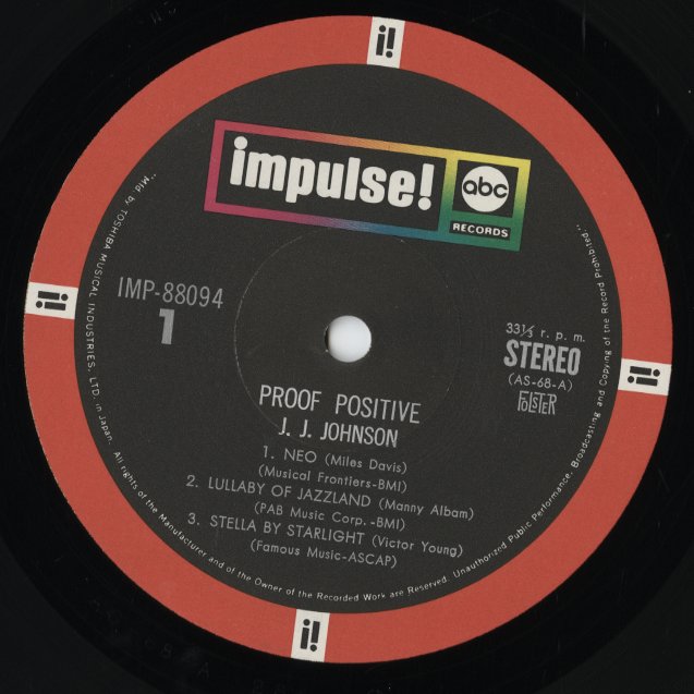 J.J. Johnson / J.J.ジョンソン / Proof Positive (IMP88094)