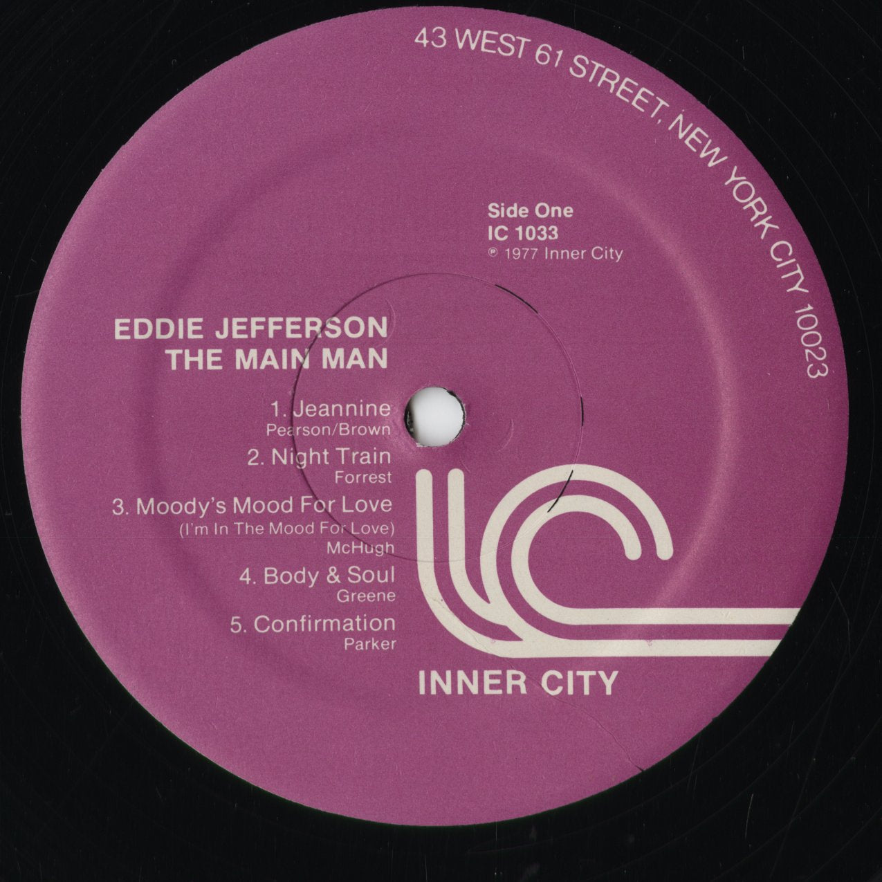 Eddie Jefferson - The Main Man (IC 1033) LP 1977 US Inner City|中古LP