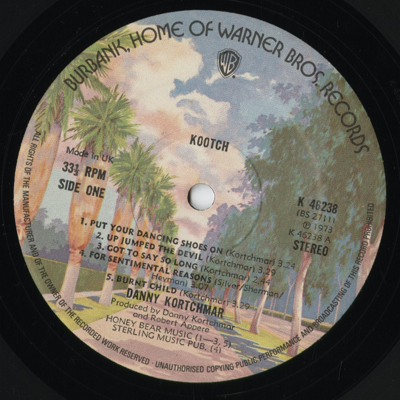 Danny Kortchmar - Kootch (K 46238) 1973 UK Warner Brothers|中古LP