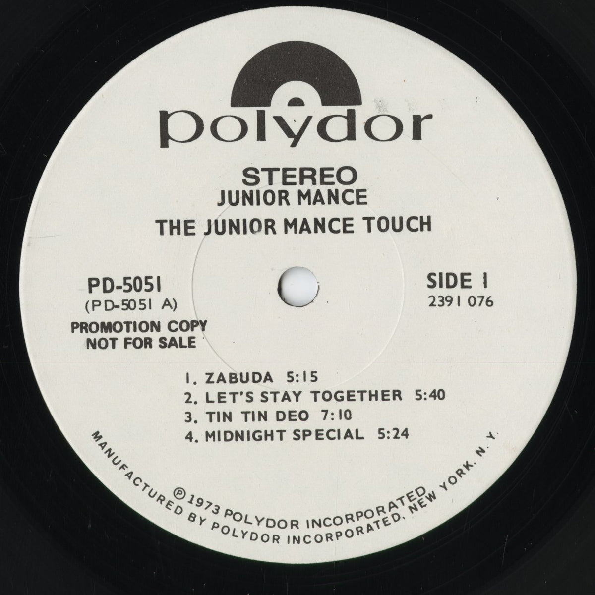Junior Mance – The Junior Mance Touch (PD 5051) 1973 US Polydor|中古LP