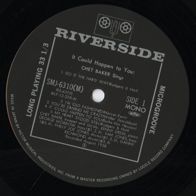 Chet Baker / チェット・ベイカー / It Could Happen To You (SMJ-6310(M)) 1982 JPN MONO Pressing