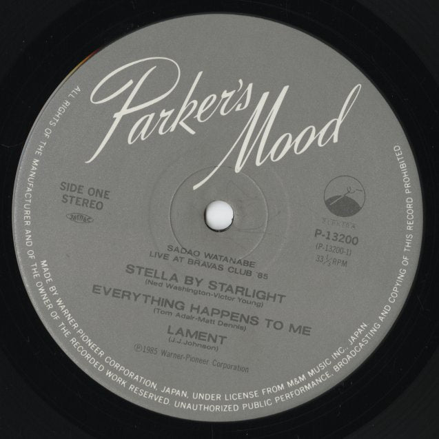 Sadao Watanabe - Parker's Mood (P-13200) LP 1985 JPN Elektra|中古LP