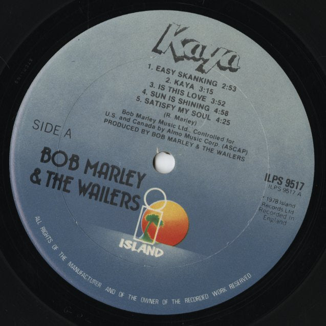 Bob Marley & The Wailers / ボブ・マーリー&ウェイラーズ / Kaya (ILPS9517)