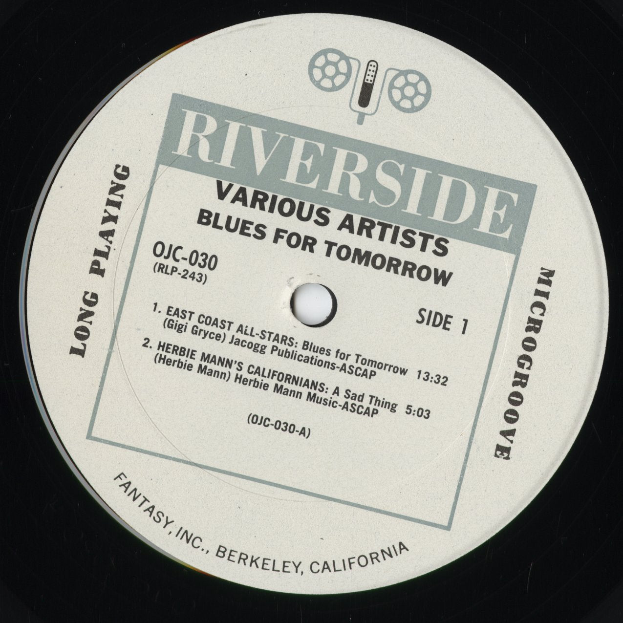 Various - Blues For Tomorrow (OJC-030) 1982 US Riverside / OJC|中古LP