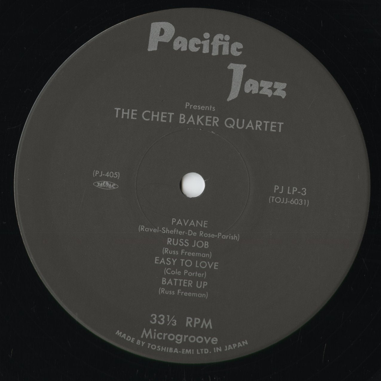 Chet Baker - Chet Baker Quartet (TOJJ-6031) 1997 JPN Pacific Jazz / 東芝EMI|中古LP