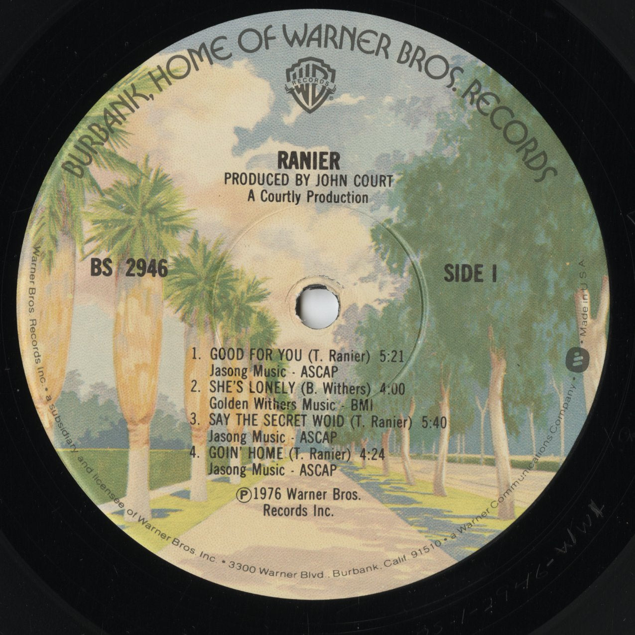 Tom Ranier – Ranier (BS 2946) LP 1976 US Warner Bros|中古LP