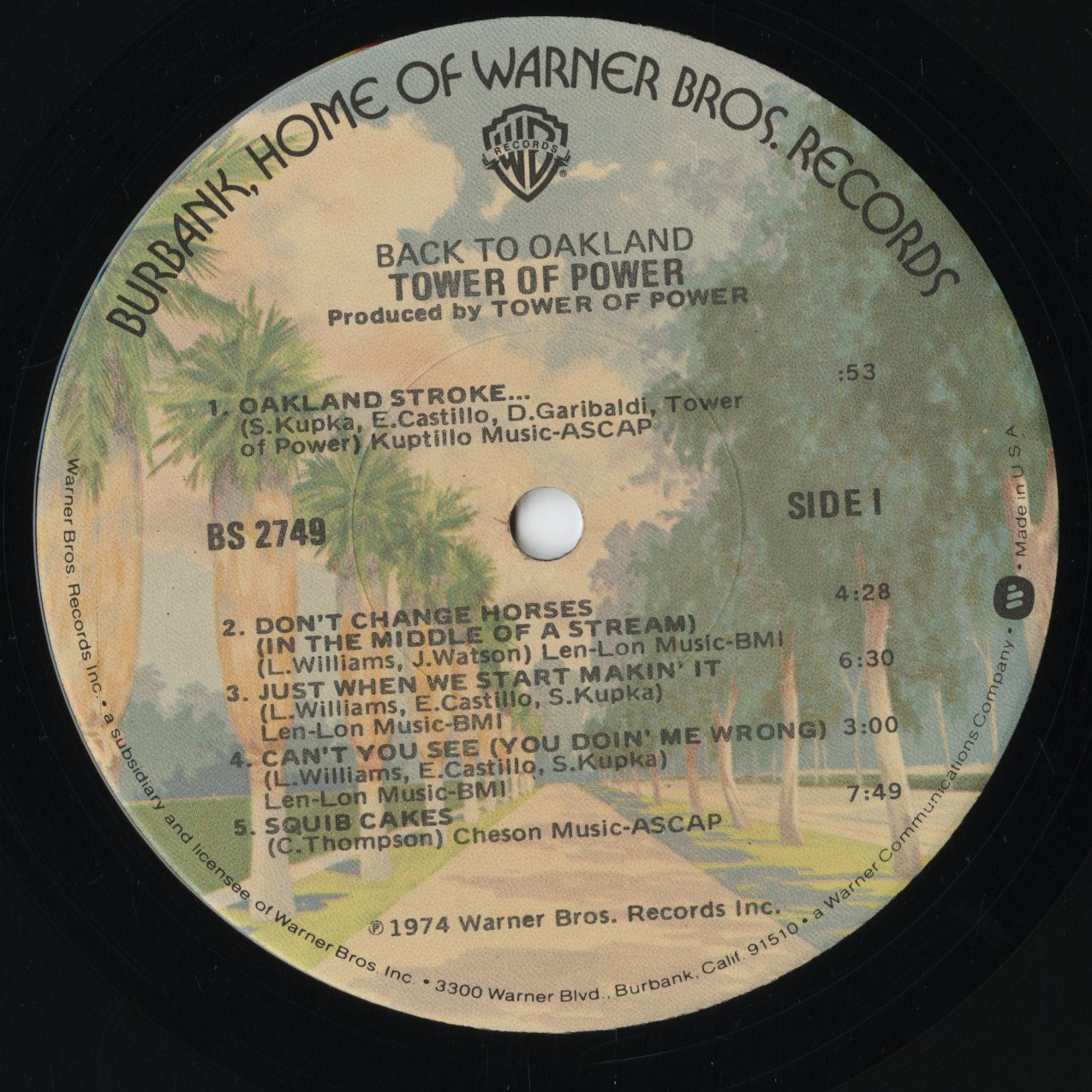 Tower Of Power - Back To Oakland (BS 2749) LP 1975 US Warner Bros.|中古LP
